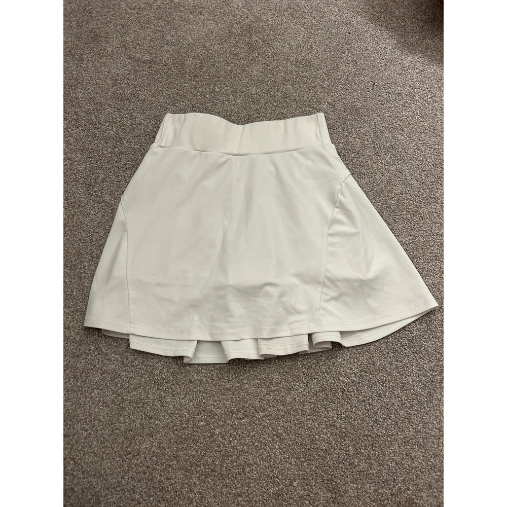 Werena Pleated Tennis Skort Womens Medium White Excellent Zipper Pocket Athletic - Picture 6 of 6
